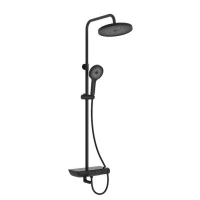 Смеситель для ванны с верхним душем, черный матовый, SpaHome IDDIS, SPABLBTi06