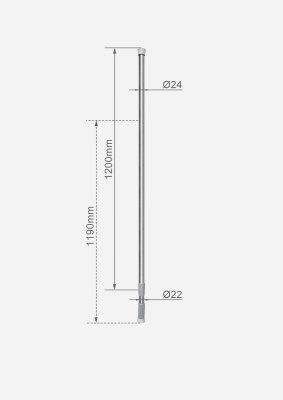 Карниз для ванной комнаты, 135-235 см, белый, CETUS, CSWT68599