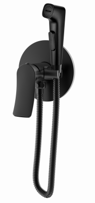 Встраиваемый смеситель с гигиеническим душем, Linea Black, CETUS, CSLB113553BS