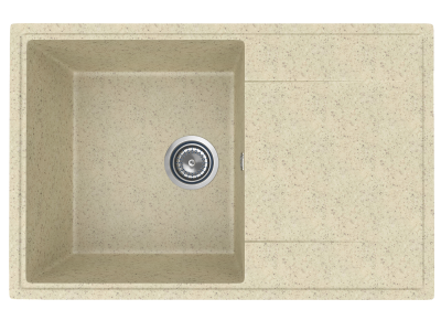 Мойка кухонная из искусственного камня, врезная CETUS С-735-002 бежевая