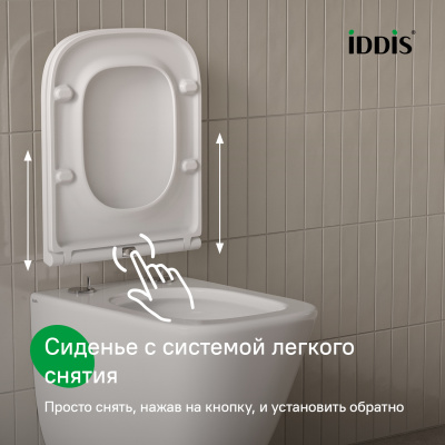 Унитаз подвесной безободковый c системой смыва Торнадо, Torr Q, IDDIS, TOQFDSEi25