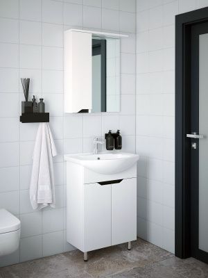 Зеркало-шкаф "Грейп" 60 С левый Cetus, GRP60Z-CETUS