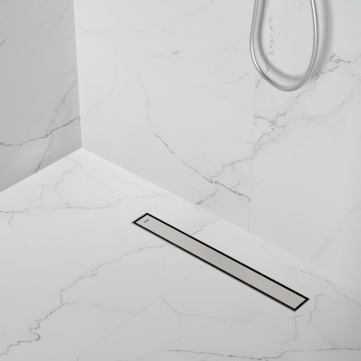 Лоток душевой, сифон 360, комбинированный затвор, двухсторонняя решетка, 600мм, хром, IDDIS, 975B6SB00DZ