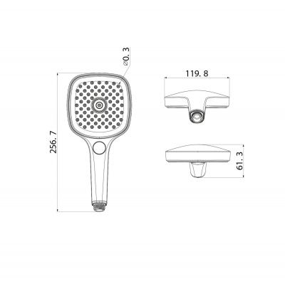 Лейка для душа, хром, Slide, IDDIS, SLI3F0Ci18