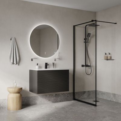 Смеситель для умывальника, черный матовый, Bild, IDDIS, BILBL00i01