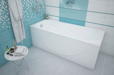 Ванна акриловая МЕТАКАМ ITALY 140*70 на ножках, IT140