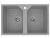 Мойка кухонная из искусственного камня, врезная CETUS С-770-003 серая