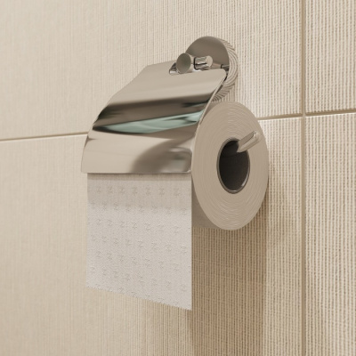 Держатель для туалетной бумаги с крышкой, сплав металлов, Sena, IDDIS, SENSSC0i43