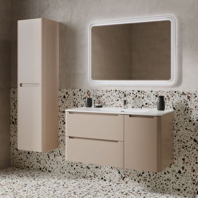 Тумба с умывальником, подвесная, 100 см, капучино, Edifice, IDDIS, EDI10C0i95K