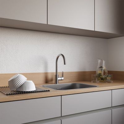 Смеситель для кухни, сатин, Cuba, IDDIS, CU1BNJ0i05