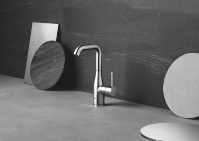 Смеситель для раковины GROHE Essence с донным клапаном, L-Size, суперсталь (24174DC1)