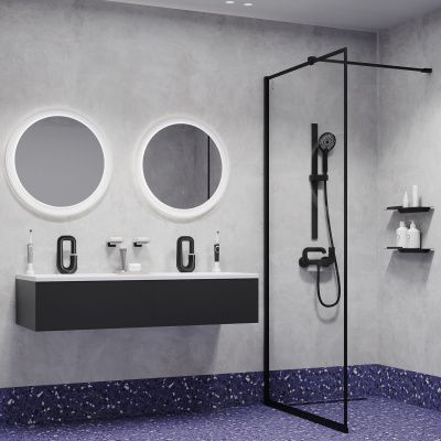 Смеситель для умывальника с управлением Push Control, черный матовый, Twist, IDDIS, TWIBLBTi01