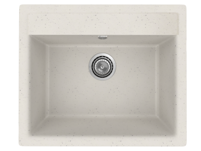 Мойка кухонная из искусственного камня, врезная CETUS С-565-001 белая