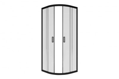 Душевая кабина Classic Black 1/4 круга 900*900*2010( прозр. стекло/ черн. профиль) CLSN900BL