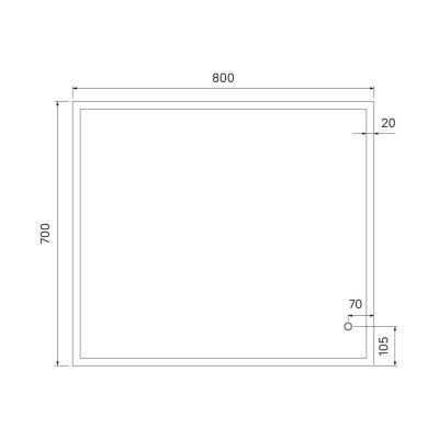Зеркало LED, Brick 80, IDDIS, BRI8000i98