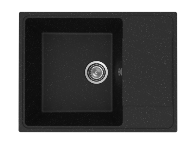 Мойка кухонная из искусственного камня, врезная CETUS С-650-004 черная