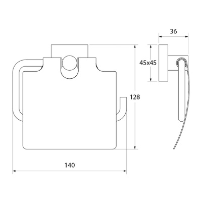 Держатель для туалетной бумаги с крышкой, латунь, Edifice, IDDIS, EDISBC0i43