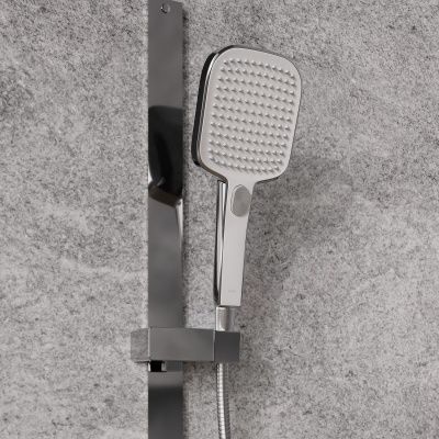 Лейка для душа, квадратная, хром с белым, Esper, IDDIS, ESP3FCSi18