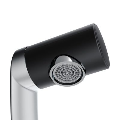 290217464 Arc смеситель для умывальника, поворотный излив 186 мм (черный), шт