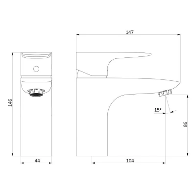 780210000 Origin Evo 2, смеситель для умывальника без дк