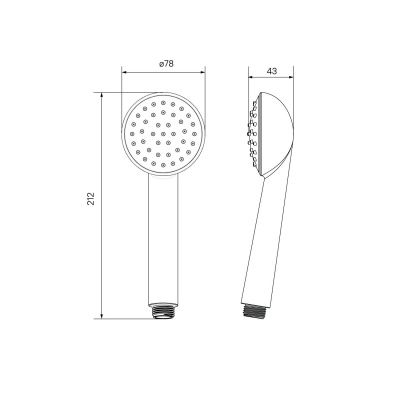 Лейка для душа, Niagara, Milardo, NIA1F78M18