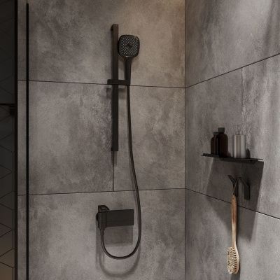 Лейка для душа, черная, Slide, IDDIS, SLI3F0Bi18