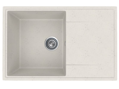 Мойка кухонная из искусственного камня, врезная CETUS С-735-001 белая