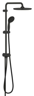 Душевая система GROHE Vitalio Start System 250, наружного монтажа, с переключателем, матовый чёрный (266802430)