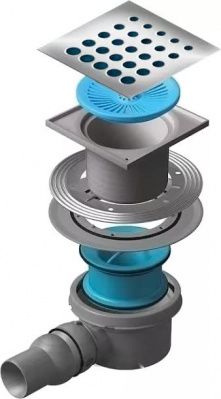 Душевой трап точечный PESTAN Confluo Standard Drops 1 ( с 1 выходом), 150*150мм, 13000009