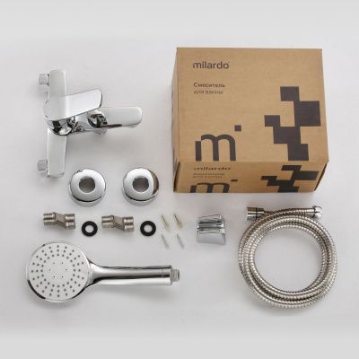 Смеситель для ванны, глянцевый хром, Enjoy, Milardo, ENJSB00M02