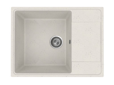 Мойка кухонная из искусственного камня, врезная CETUS С-650-001 белая