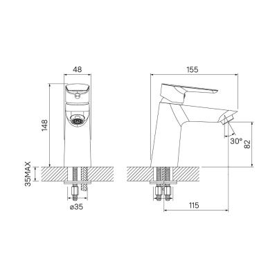 Смеситель для умывальника, Cloud, IDDIS, CLOSB00i01
