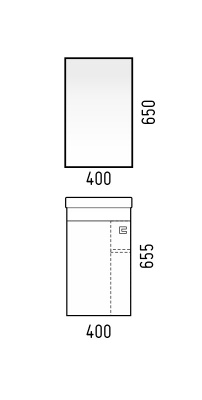 Зеркало-шкаф КОМО 40 сонома, K509757, CETUS