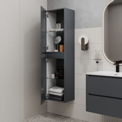 Пенал подвесной, 40 см, темно-серый, Edifice, IDDIS, EDI40D0i97