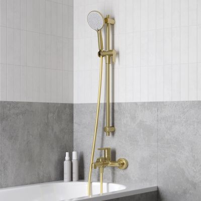 Смеситель для ванны, золотой матовый, Aiger, IDDIS, AIGMG00i02WA