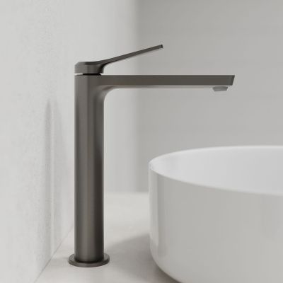 Смеситель для настольного умывальника, матовый графит, Parker, IDDIS, PARGM01i01