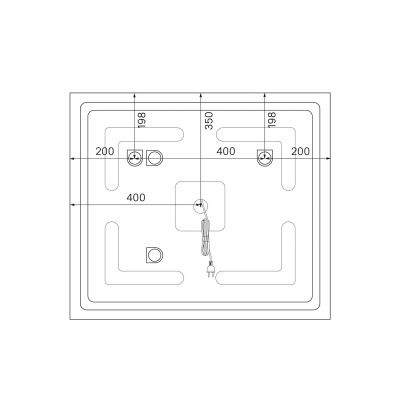 Зеркало с подсветкой, 80 см, Oxford, IDDIS, ЗЛП110
