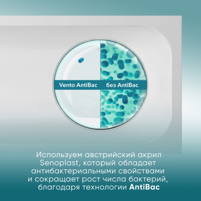 Ванна акриловая MITRA  VENTO Italy 170x70