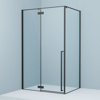 Душевое ограждение, прямоуг., черный ал. проф., 120x90x195, Slide, IDDIS, SLI6BS2i23