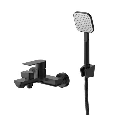 Смеситель для ванны, чёрный матовый, Maze, Milardo, MAZBL00M02