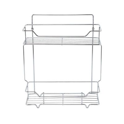 Полка двухъярусная прямая, проволока стальная, хром, Grid, Milardo, GRICS2CM44