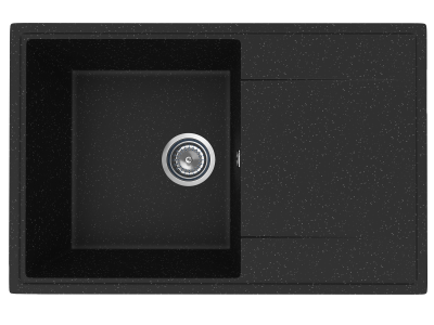 Мойка кухонная из искусственного камня, врезная CETUS С-735-004 черная