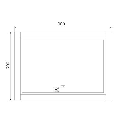 Зеркало с подсветкой, 100 см, Oxford, IDDIS, ЗЛП112