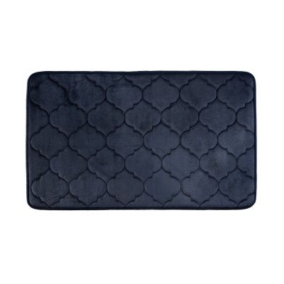 Коврик для ванной комнаты синего цвета, 50*80 см, полиэстер с запоминающей пеной, IDDIS, B20P580i12