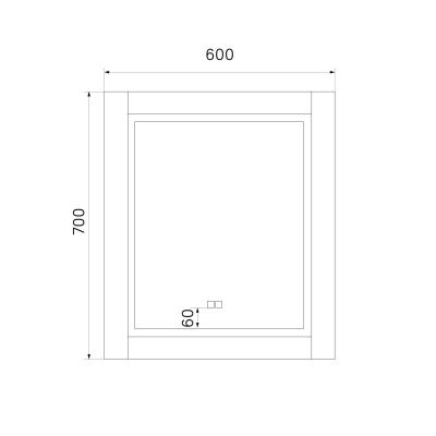 Зеркало с подсветкой, 60 см, Oxford, IDDIS, ЗЛП111