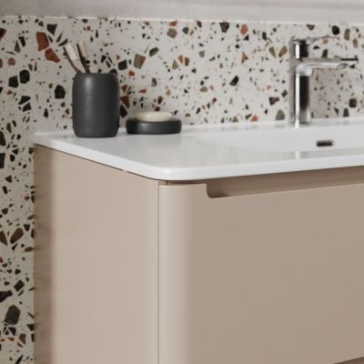 Тумба с умывальником, подвесная, 100 см, капучино, Edifice, IDDIS, EDI10C0i95K