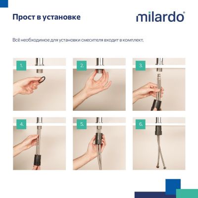 Смеситель для умывальника, Sterm, Milardo, STESB00M01