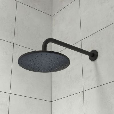 Душевая насадка верхняя круглая, черная, Optima Home, IDDIS, OPH22BRi64