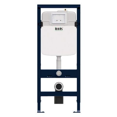 Комплект  подвесного безободкового унитаза Stone с инсталляцией и кнопкой ТМ IDDIS