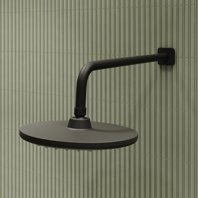 Душевая система скрытого монтажа с тропическим душем, ручным душем и изливом, черный матовый, Ray, IDDIS, RAYBL03i68